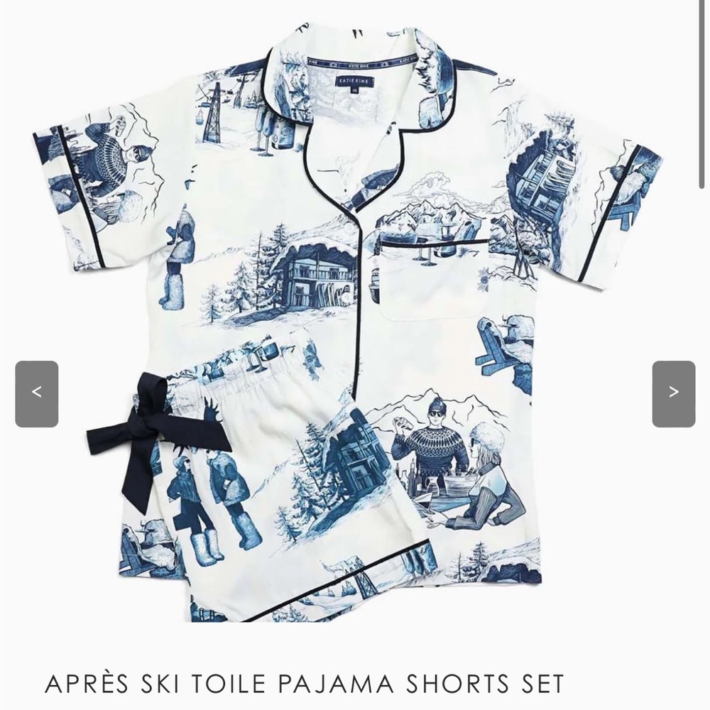 APRÈS SKI TOILE PAJAMA SHORTS SET